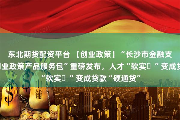 东北期货配资平台 【创业政策】“长沙市金融支持人才创新创业政策产品服务包”重磅发布，人才“软实⼒”变成贷款“硬通货”